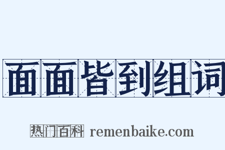 面面皆到组词是什么意思的图片